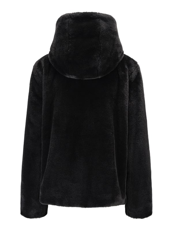 Charlie Fake Fur Jacket - Black