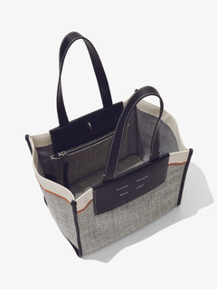 Large Morris Tweed Tote - Grey Melange