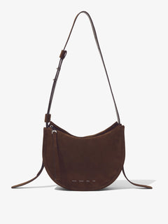 Medium Baxter Suede Bag - Chocolate