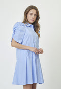 Micacc Stripe Ss Shirt Dress - Pale Blue