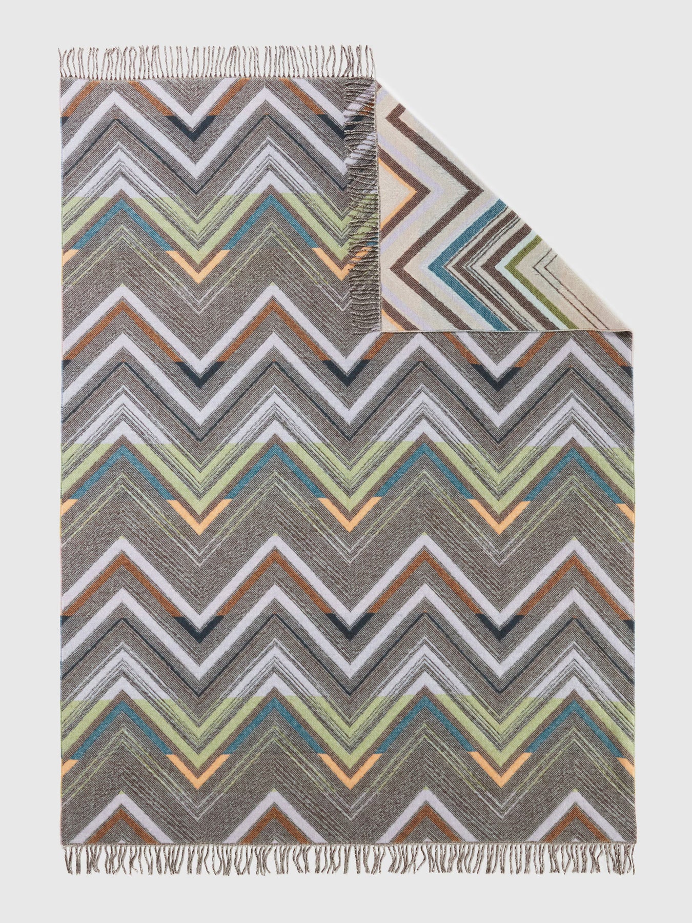 Chevron Throw - Brown Multicolor