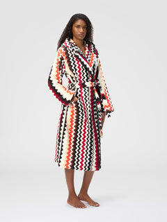 Best Hooded Bathrobe - Red Multicolor