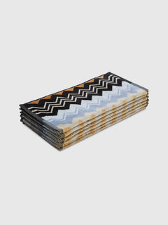 Giacomo Face Towel 6Pcs - Black Multicolor