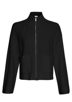 Blithe Hope Zip Cardigan - Black