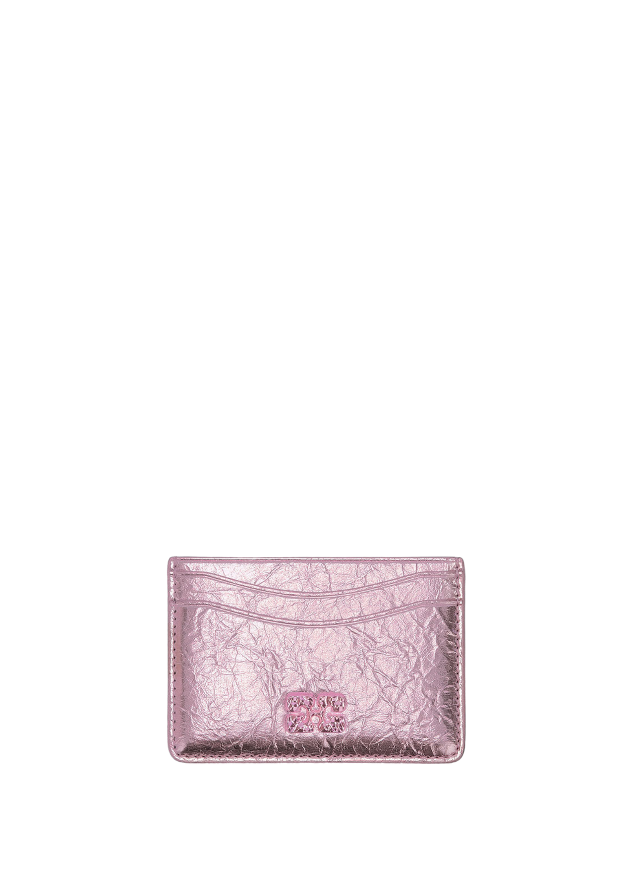 Card Holder Crushed - Silver Pink
