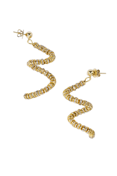 Skinny Viper Earrings - Gold