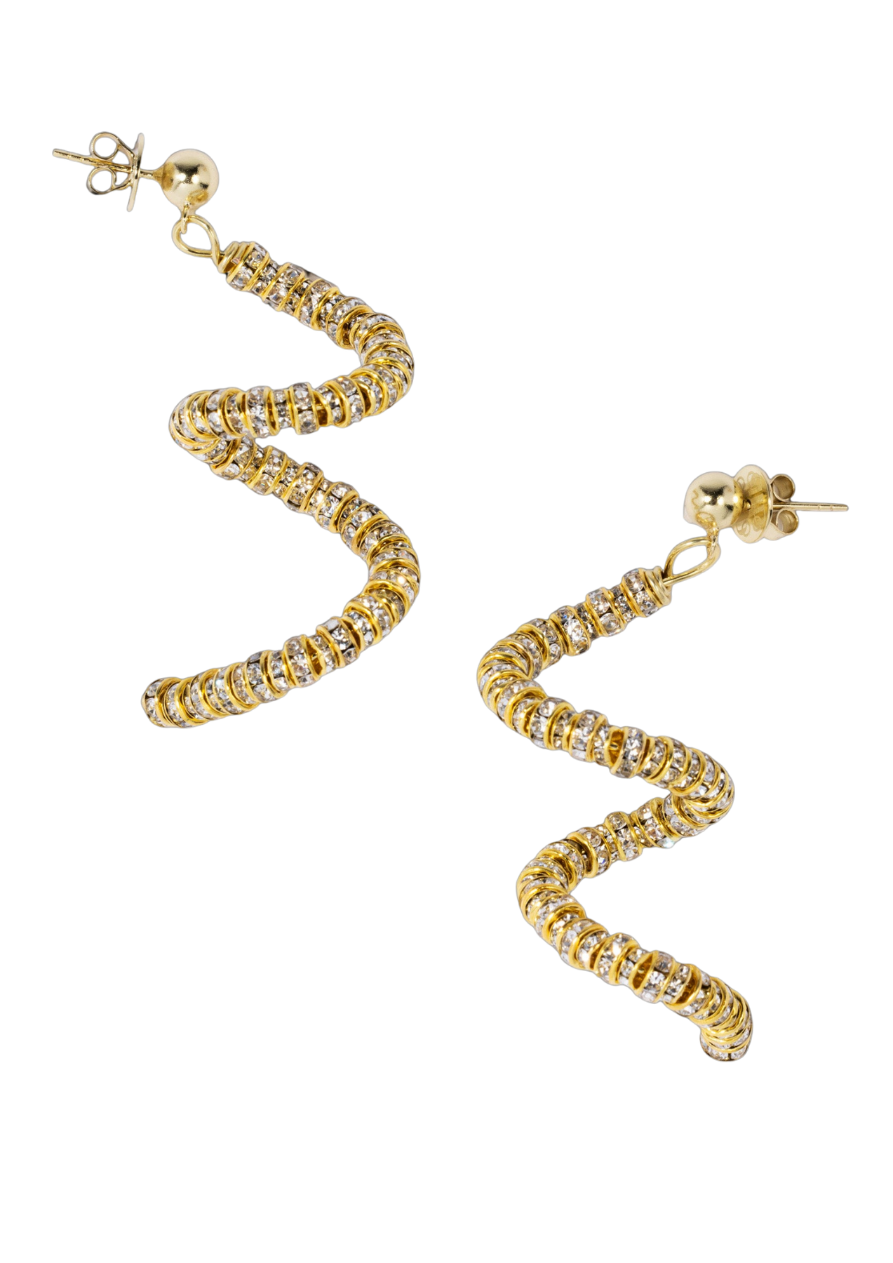 Skinny Viper Earrings - Gold