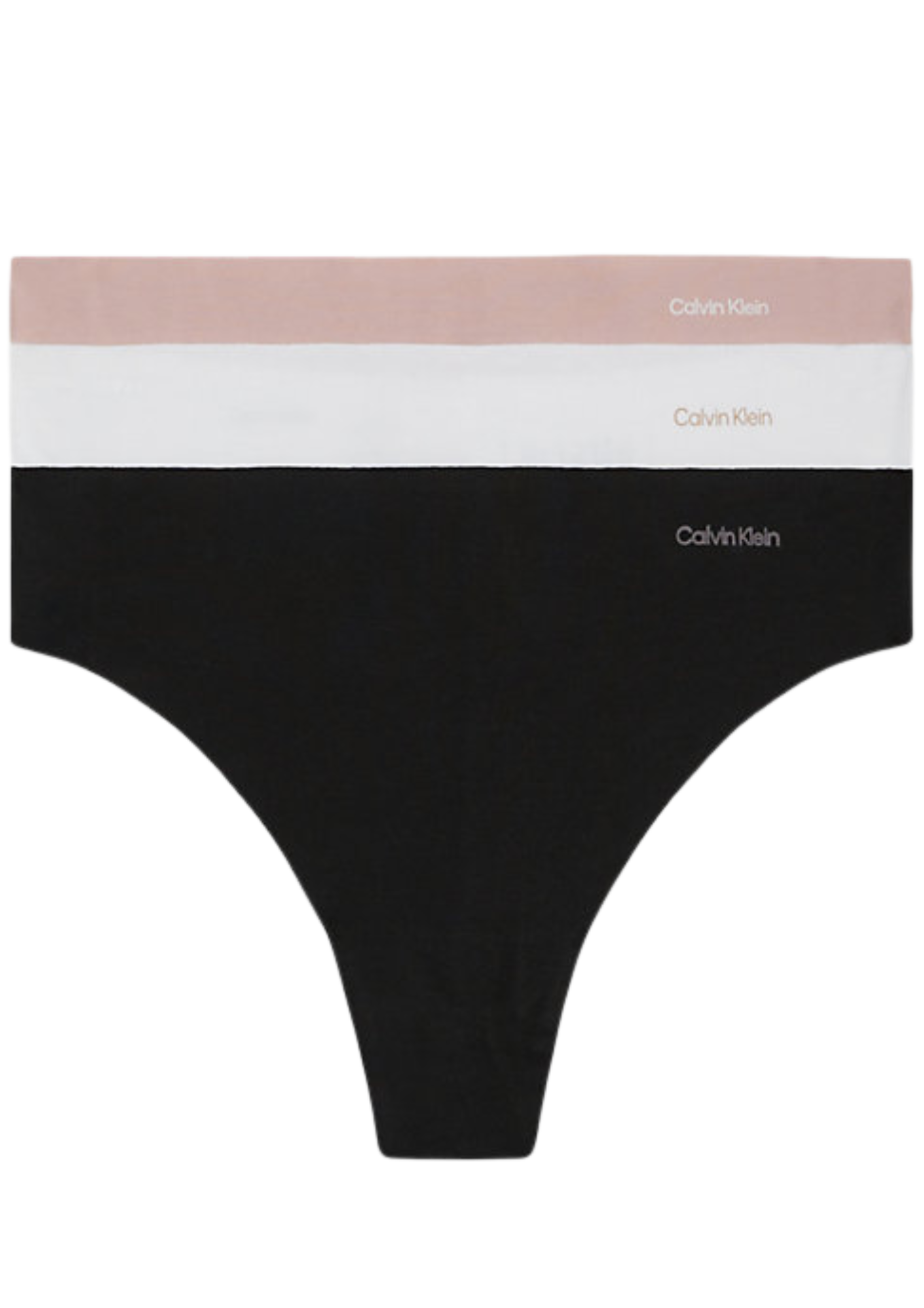 3 Pack Thong (Mid-Rise) - Black/White/Subdued