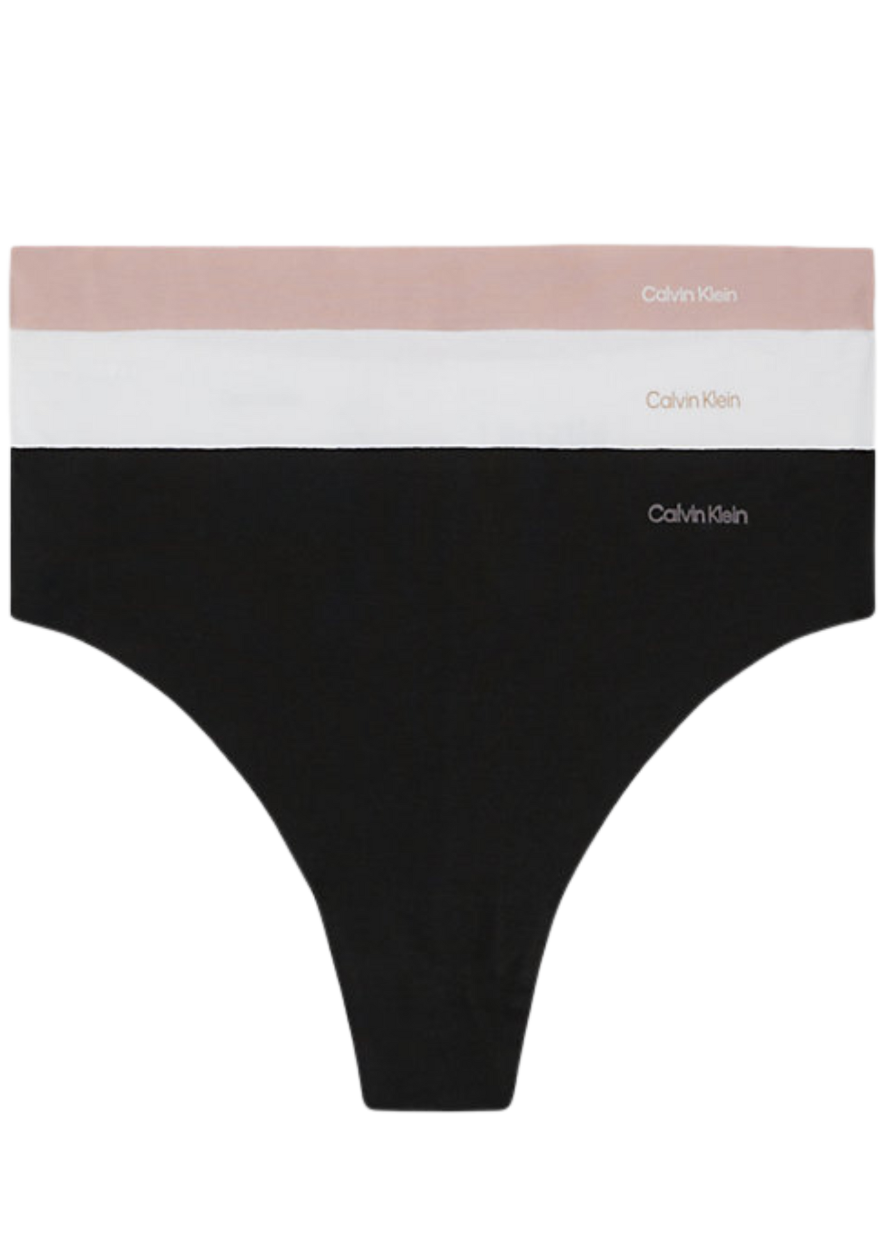 3 Pack Thong (Mid-Rise) - Black/White/Subdued