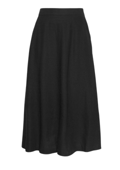 Jovene Ginia Hw Long Skirt - Black