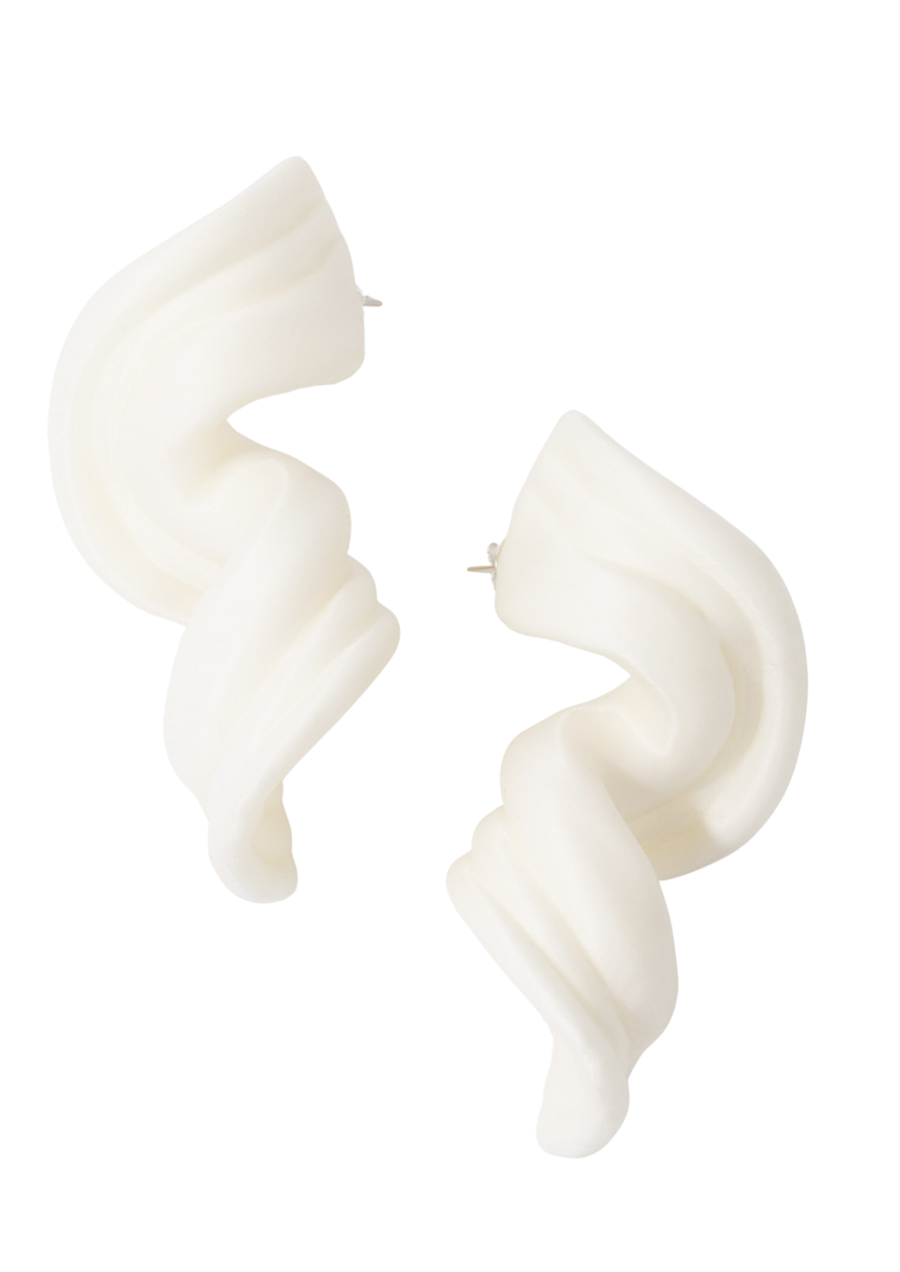 Cocoon Earrings - White