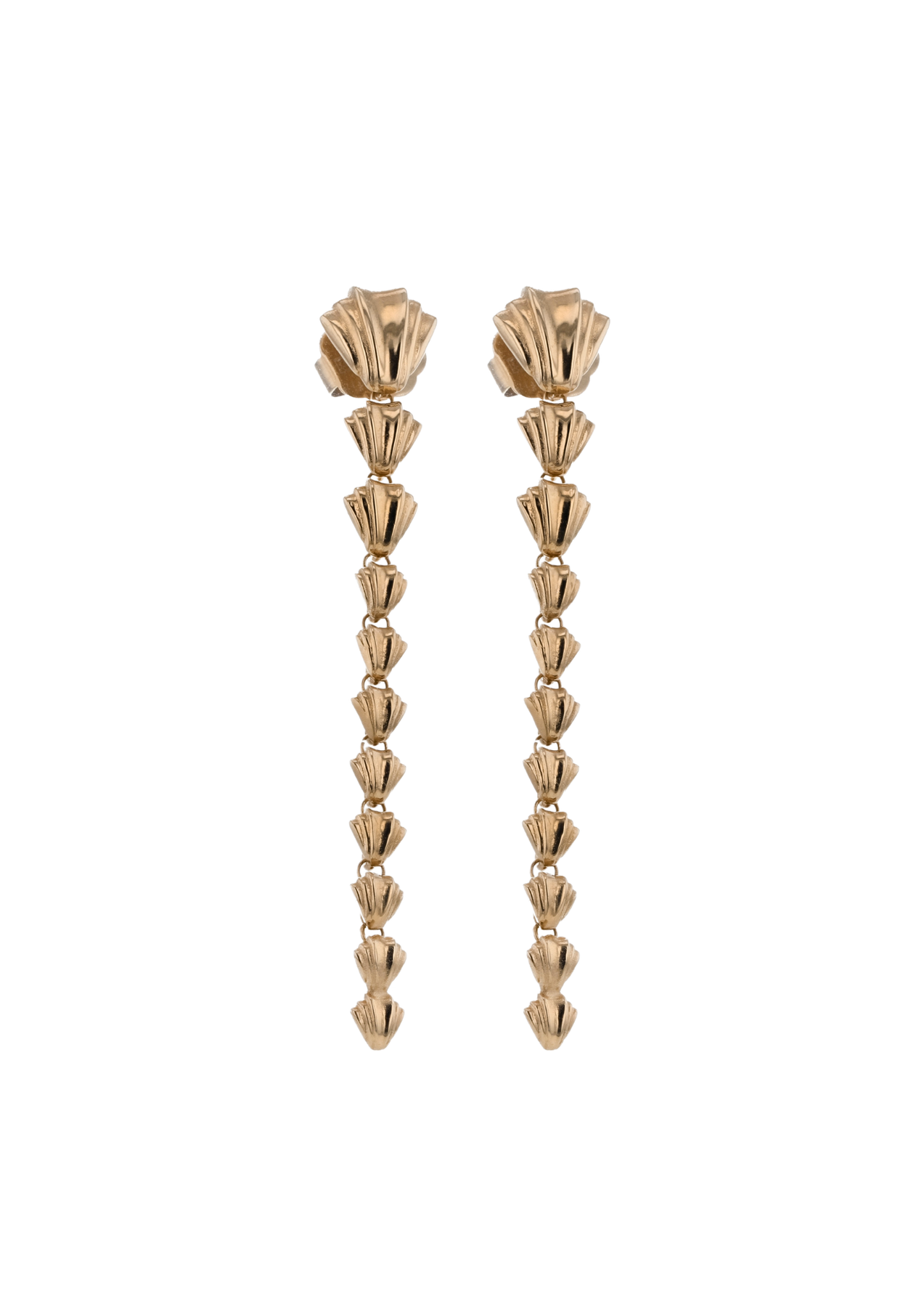 The Long Shell Earrings - Gold