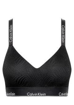 Lightly Lined Bralette - Black w/ black