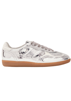 Rife Leather Sneakers - Shimmer Silver Cream
