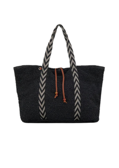 Paper Straw Pheobe Bag - Black