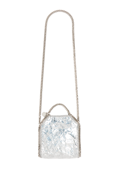 Limited Edition Cracked Metallic Falabella Tiny Tote Bag - Silver