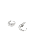 Hedvig - Classic Wide Hoop Earrings Stainless Steel - Silver