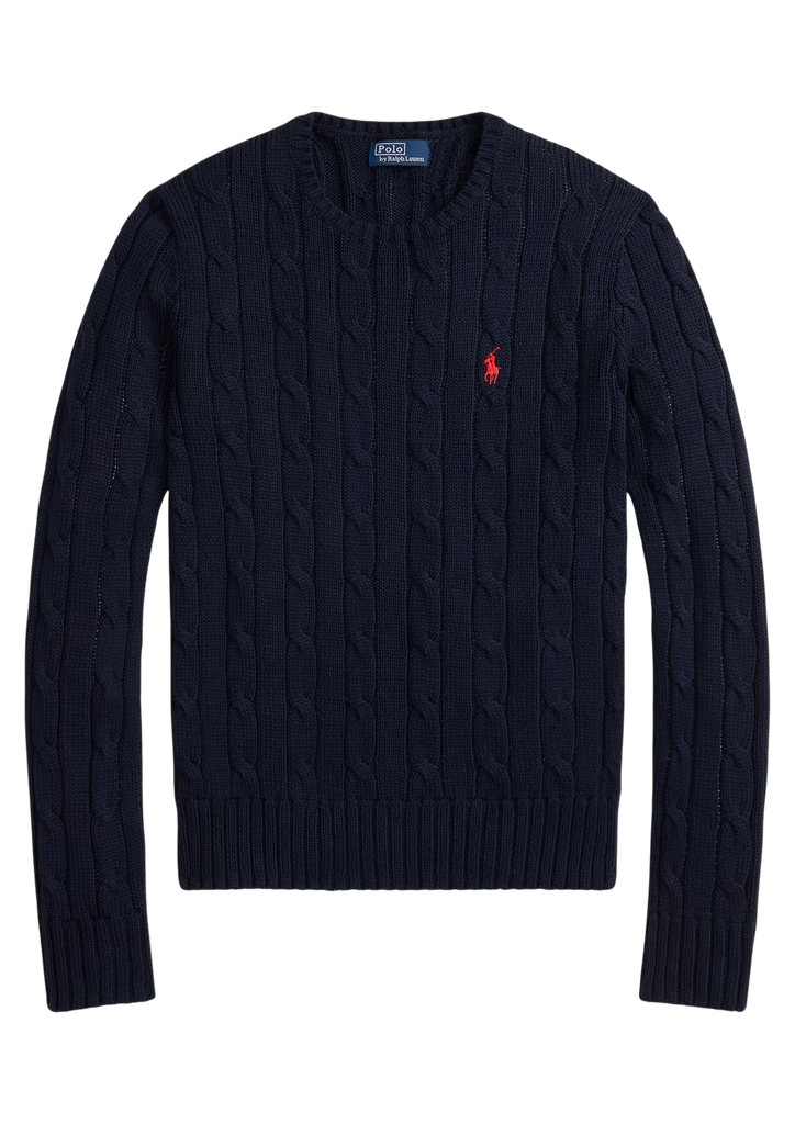 Julianna Long Sleeve Cotton Pullover - Hunter Navy