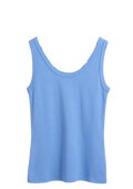 Slim Ribbed Tank Top - Perfect Blue
