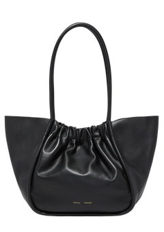 Large Ruched Tote - Black