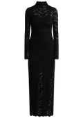 Olivia Bodycon Maxi Lace Dress - Black