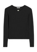 Fitted Rib Longsleeve - Black