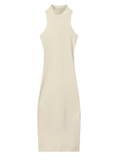 Twisted Back Rib Dress - Cream