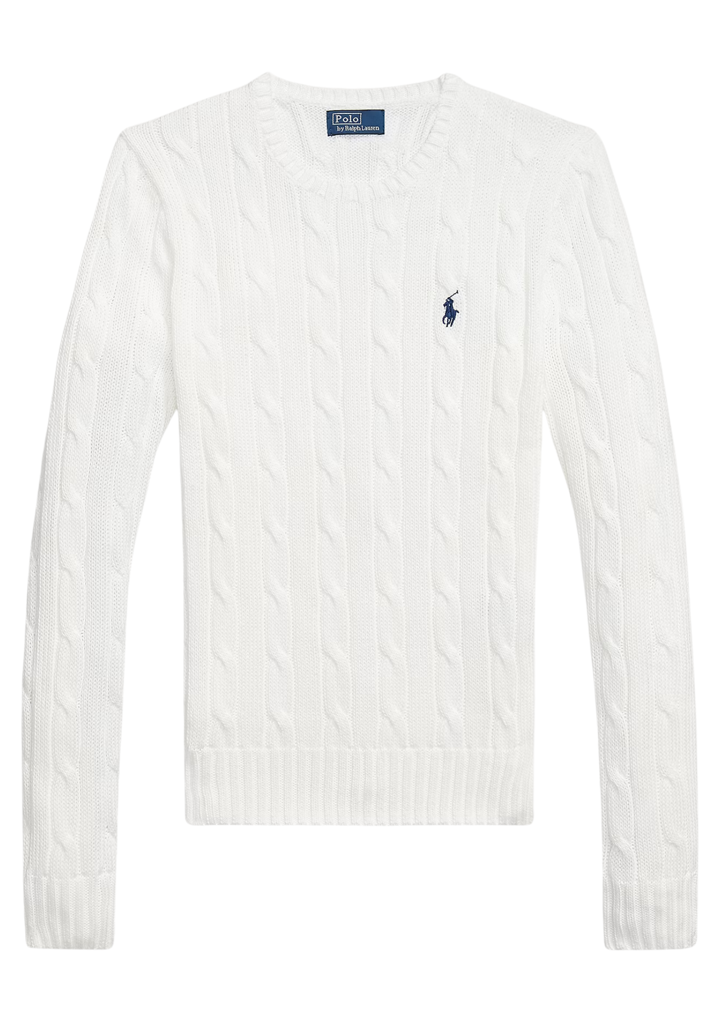 Julianna Long Sleeve Cotton Pullover - White