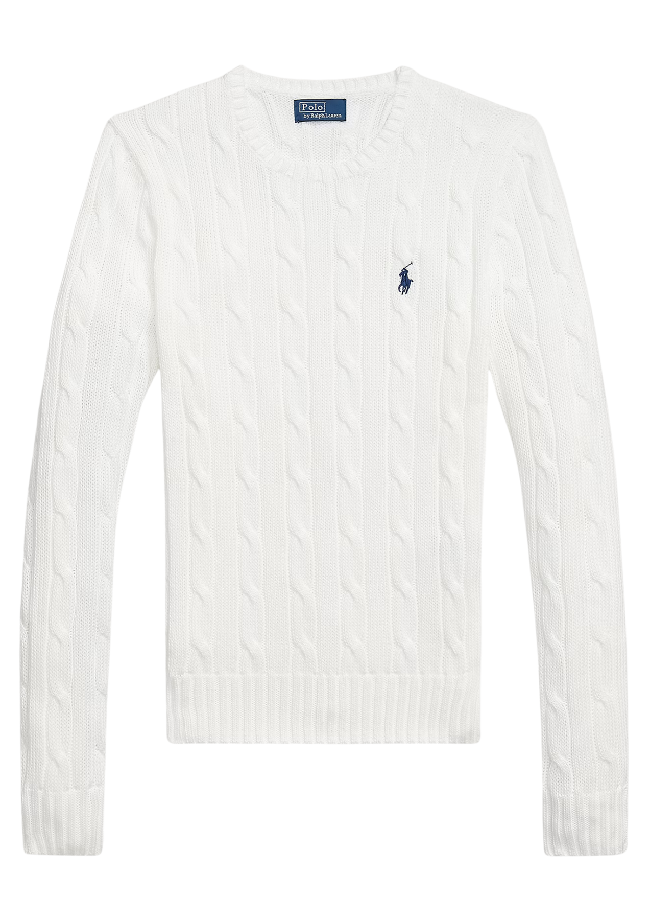 Julianna Long Sleeve Cotton Pullover - White