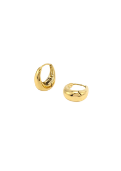 Hedvig - Classic Wide Hoop Earrings Stainless Steel - Gold