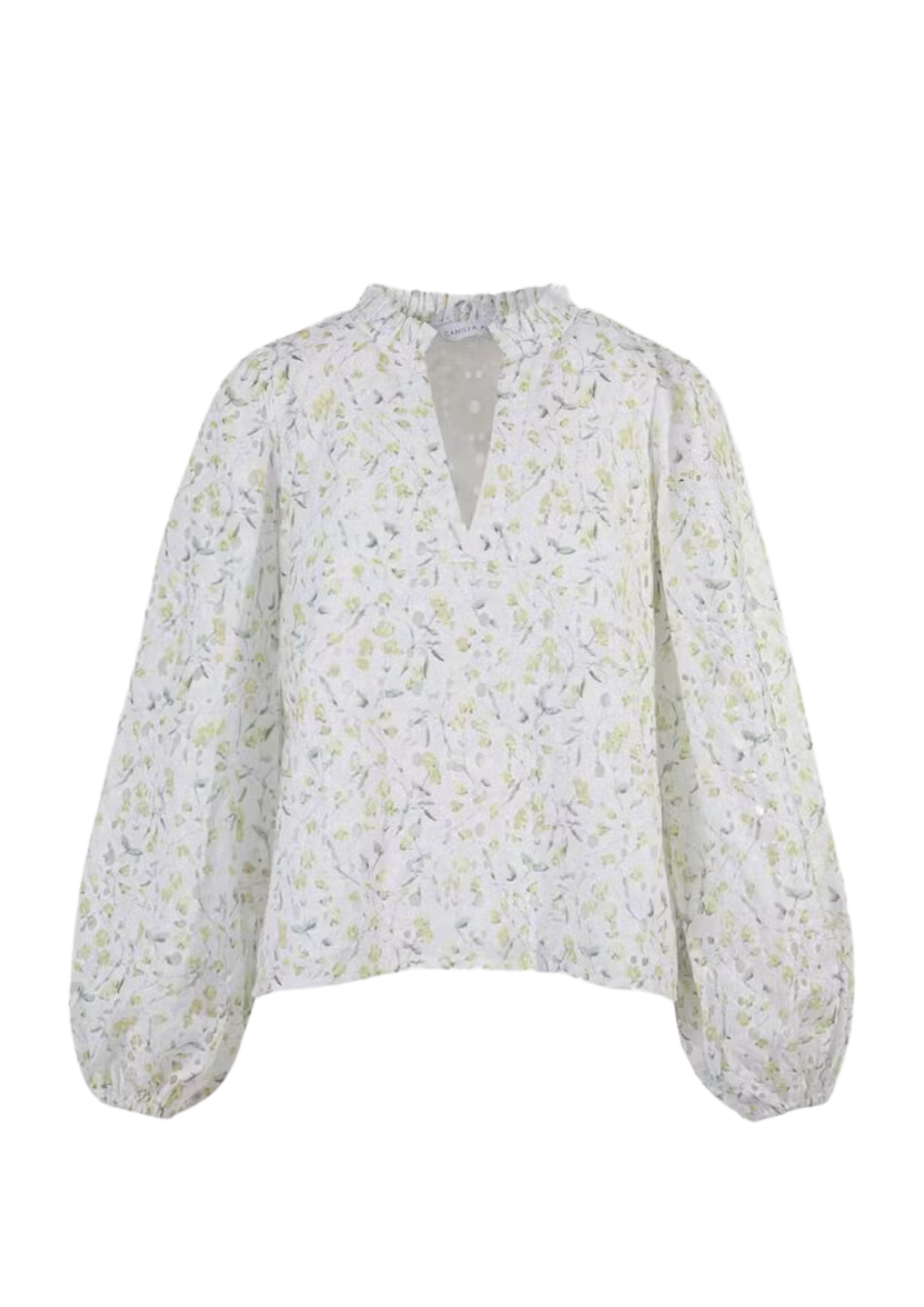 Karro Blouse - Yellow Branch Print