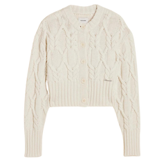Chunky Cable Cardigan - Ecru