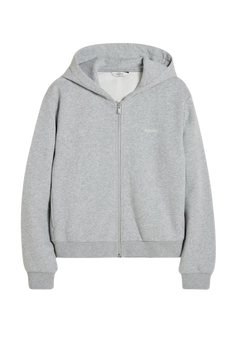 W Regular Zip Hoodie - Grey Mix