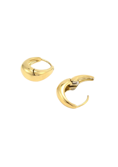 Hedvig - Classic Wide Hoop Earrings Stainless Steel - Gold