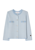 Elle Jacket - Pepita Ice Blue