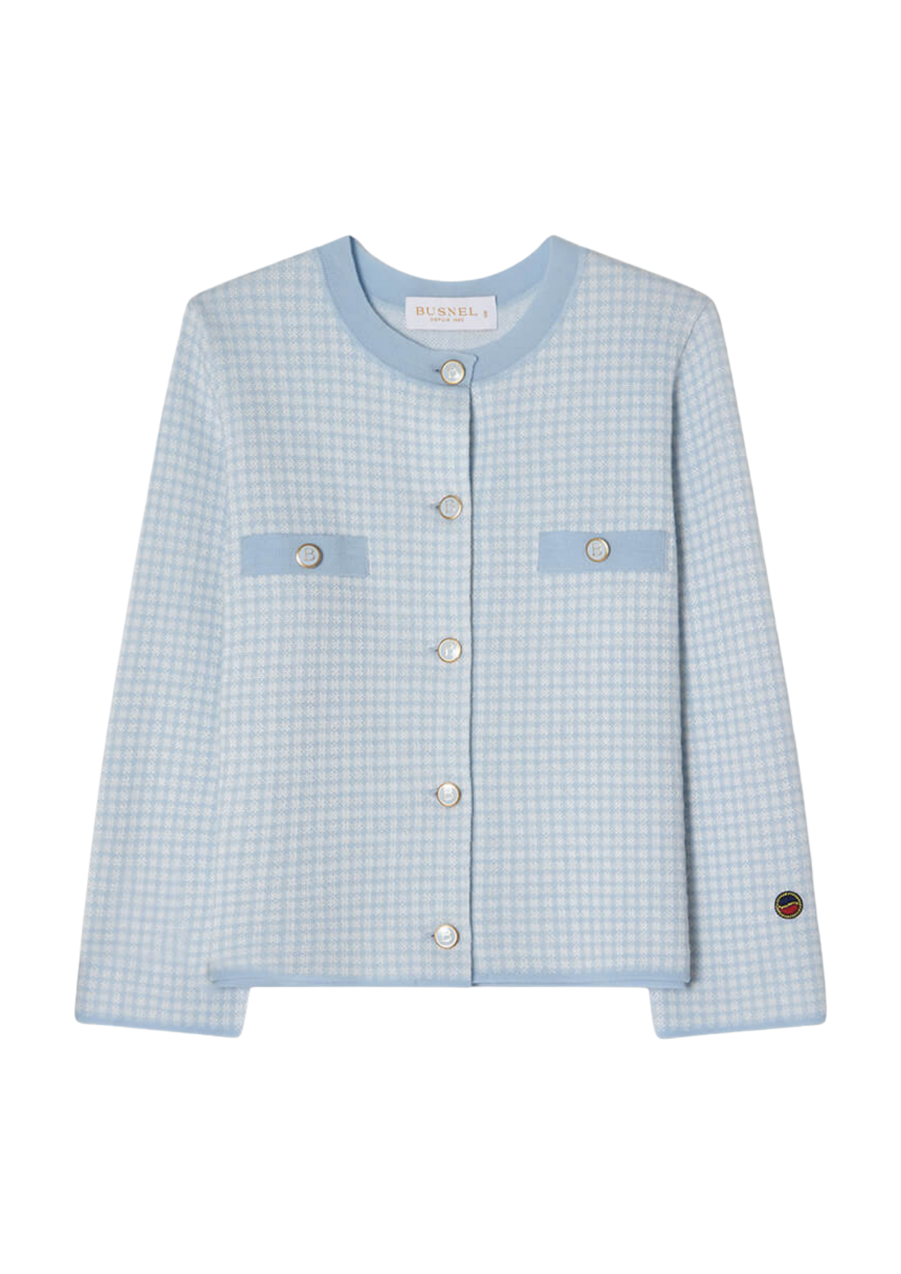 Elle Jacket - Pepita Ice Blue