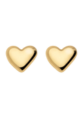The Pebble Heart Studs - Gold