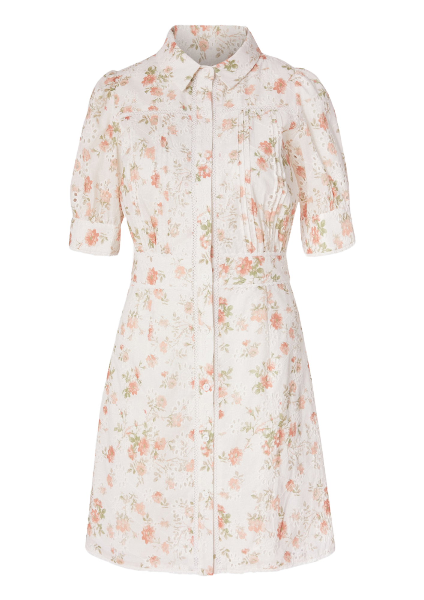 Juno Dress - White Rose Print