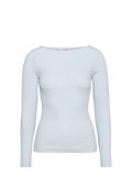 Petronella Rib Boatneck - Light Blue