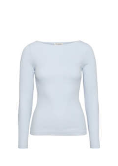 Petronella Rib Boatneck - Light Blue