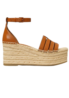 Ines Cage Wedge Espadrille 80mm - Bourbon