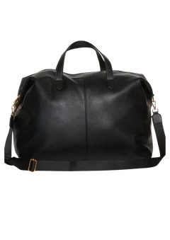Holdall Medium Weekend Bag - Black Leather Look