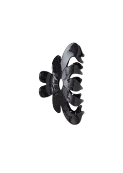 Glitter Magnolia Hair Claw - Black