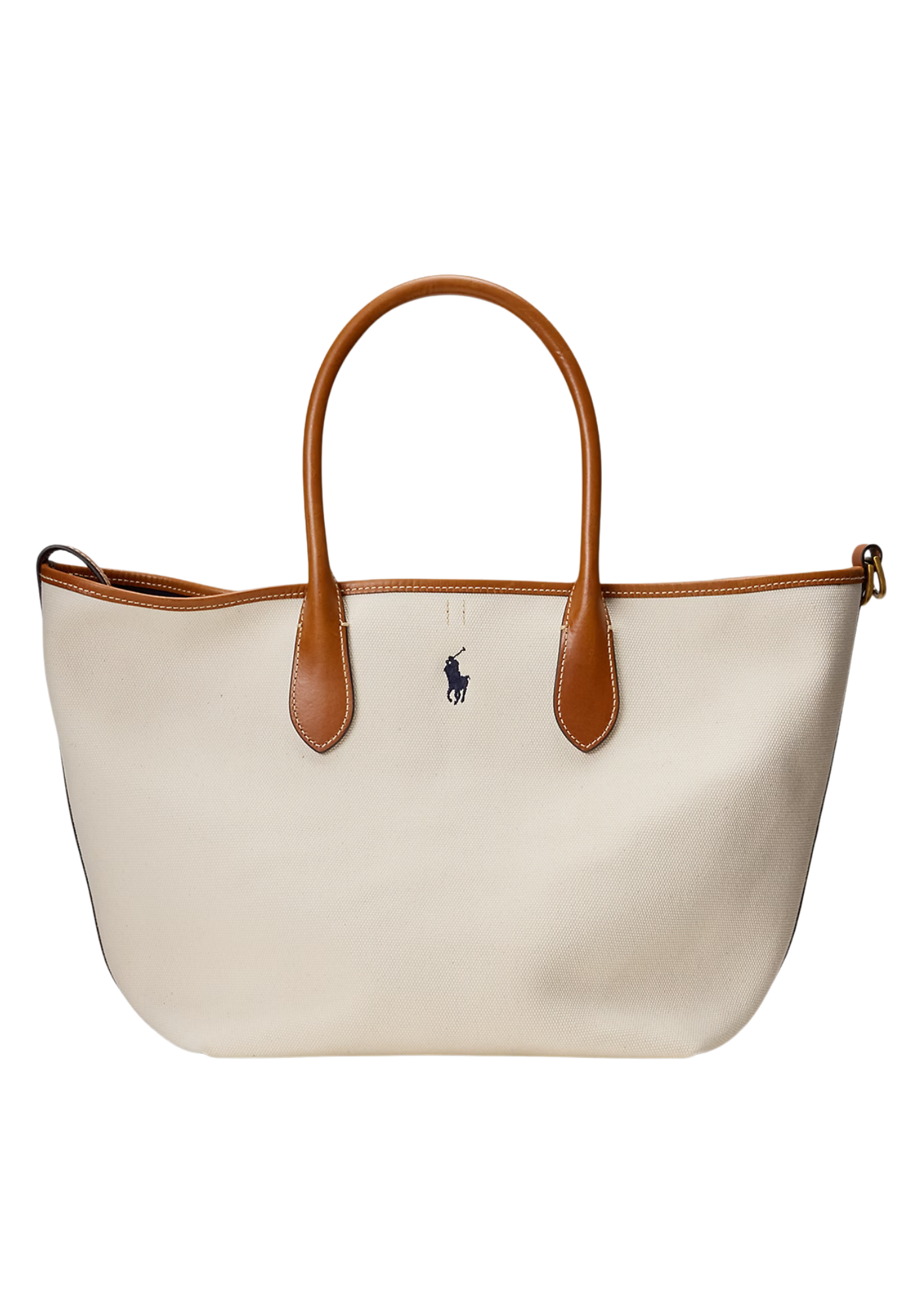 Bellport Canvas Medium Tote - Natural/Navy