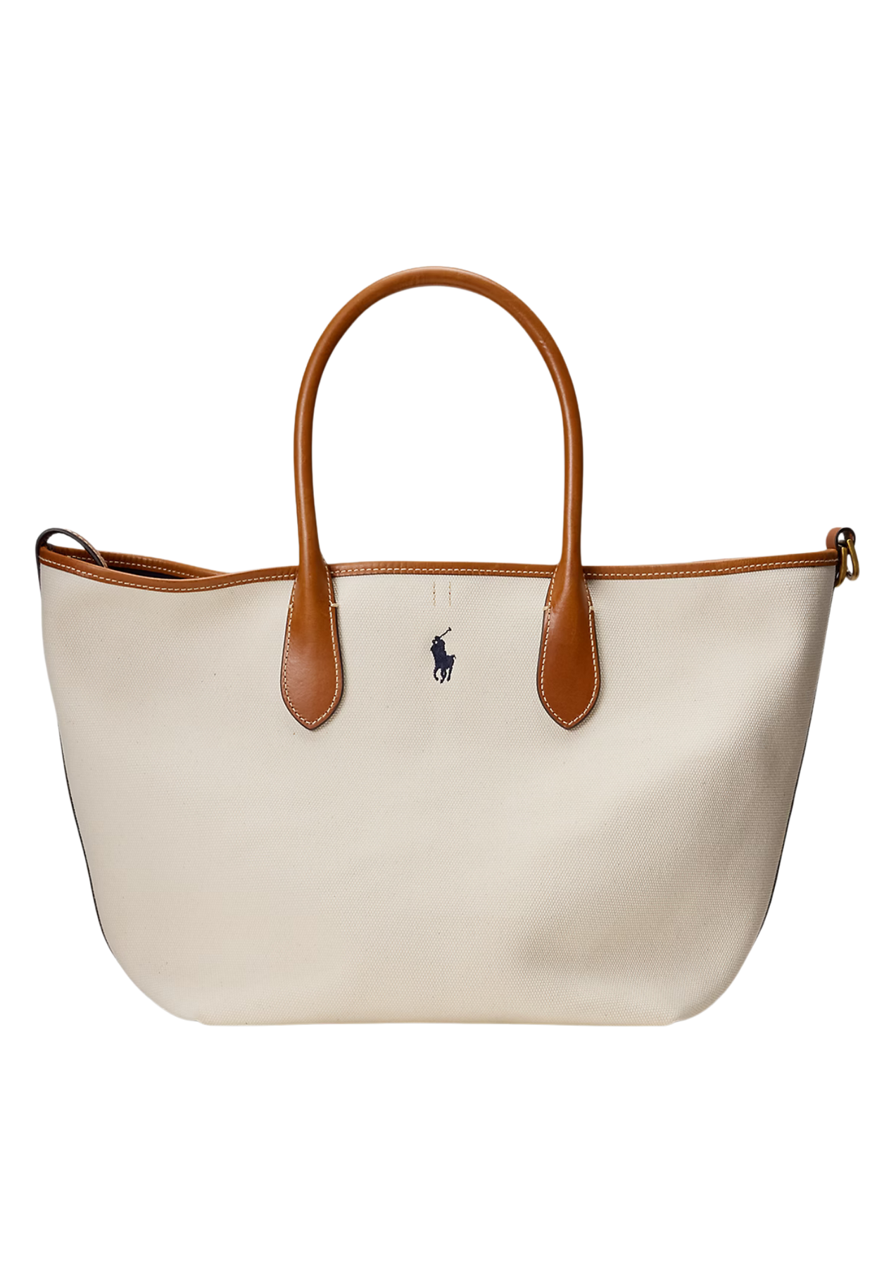 Bellport Canvas Medium Tote - Natural/Navy