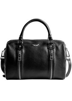 Sunny Medium Grained Leather + - Noir