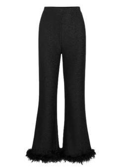 Peach Pants - Black Glitter