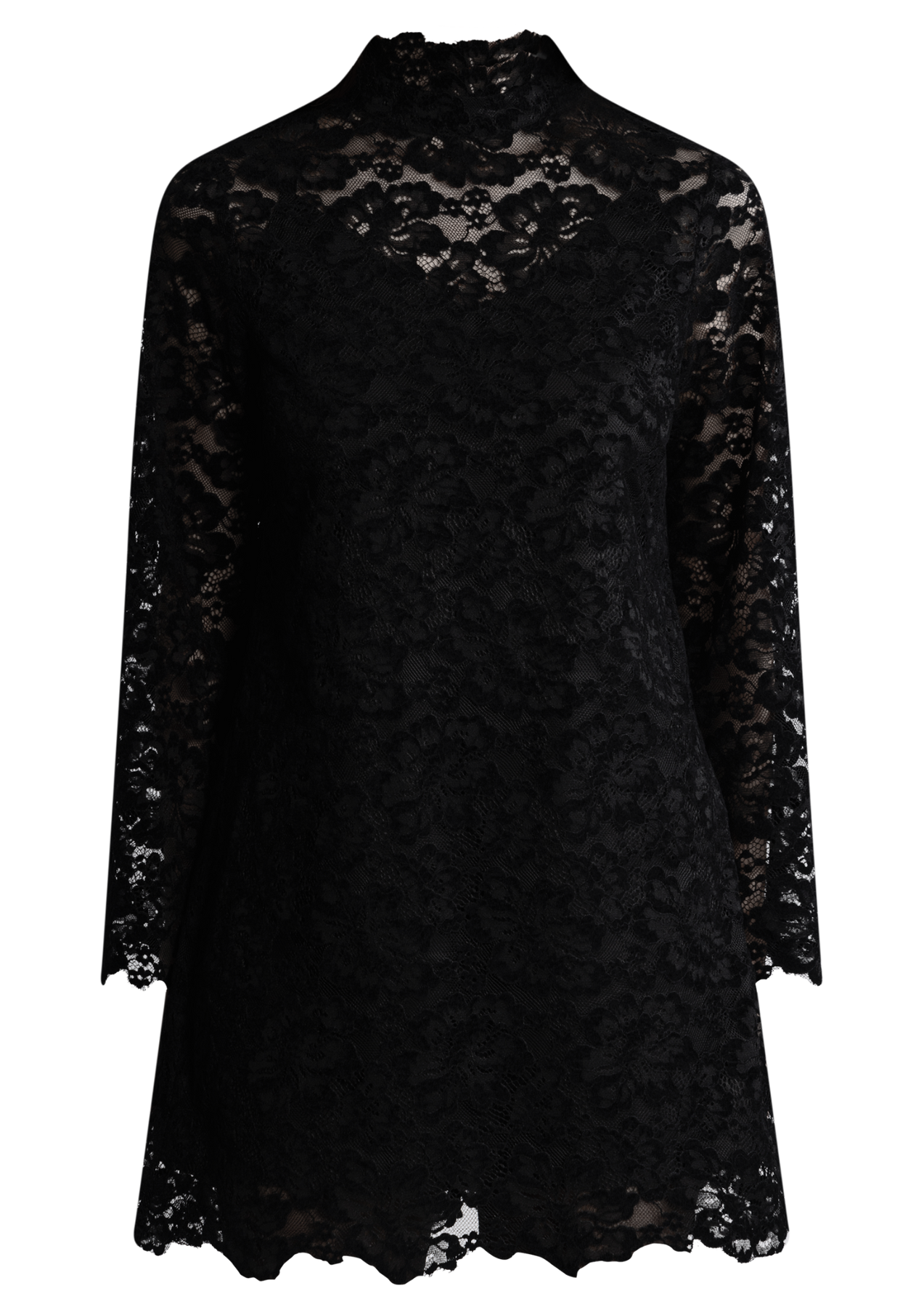 Sabrina Lace Mini Dress - Black