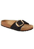 Madrid Big Buckle Nubuk Leather Narrow - Black