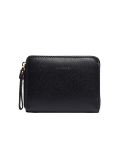 Small Zip Wallet - Leather Black